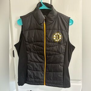NHL Bruins Black and Yellow Women's Vest
